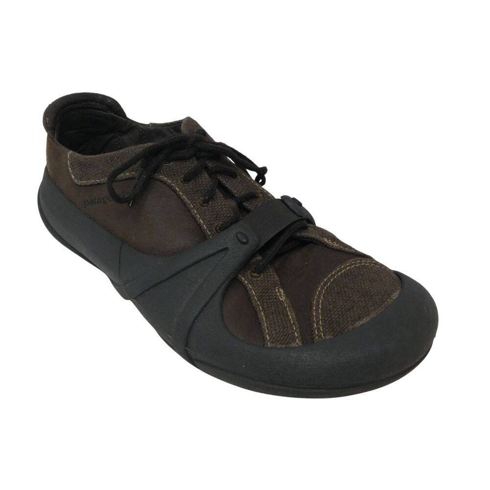 Patagonia Toast & Jam Velvet Brown Leather Hiking Outdoor Sneakers Shoes